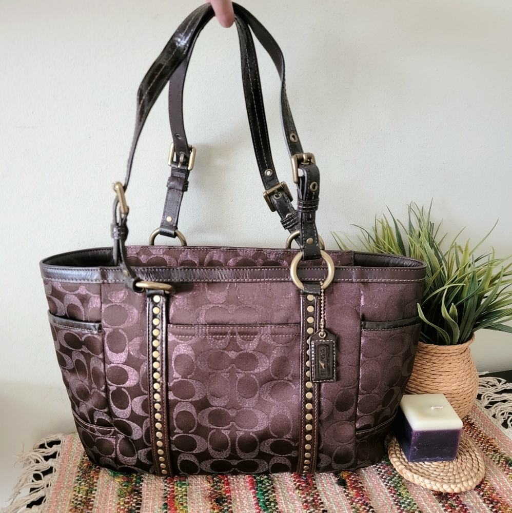 Coach studded shoulder bag